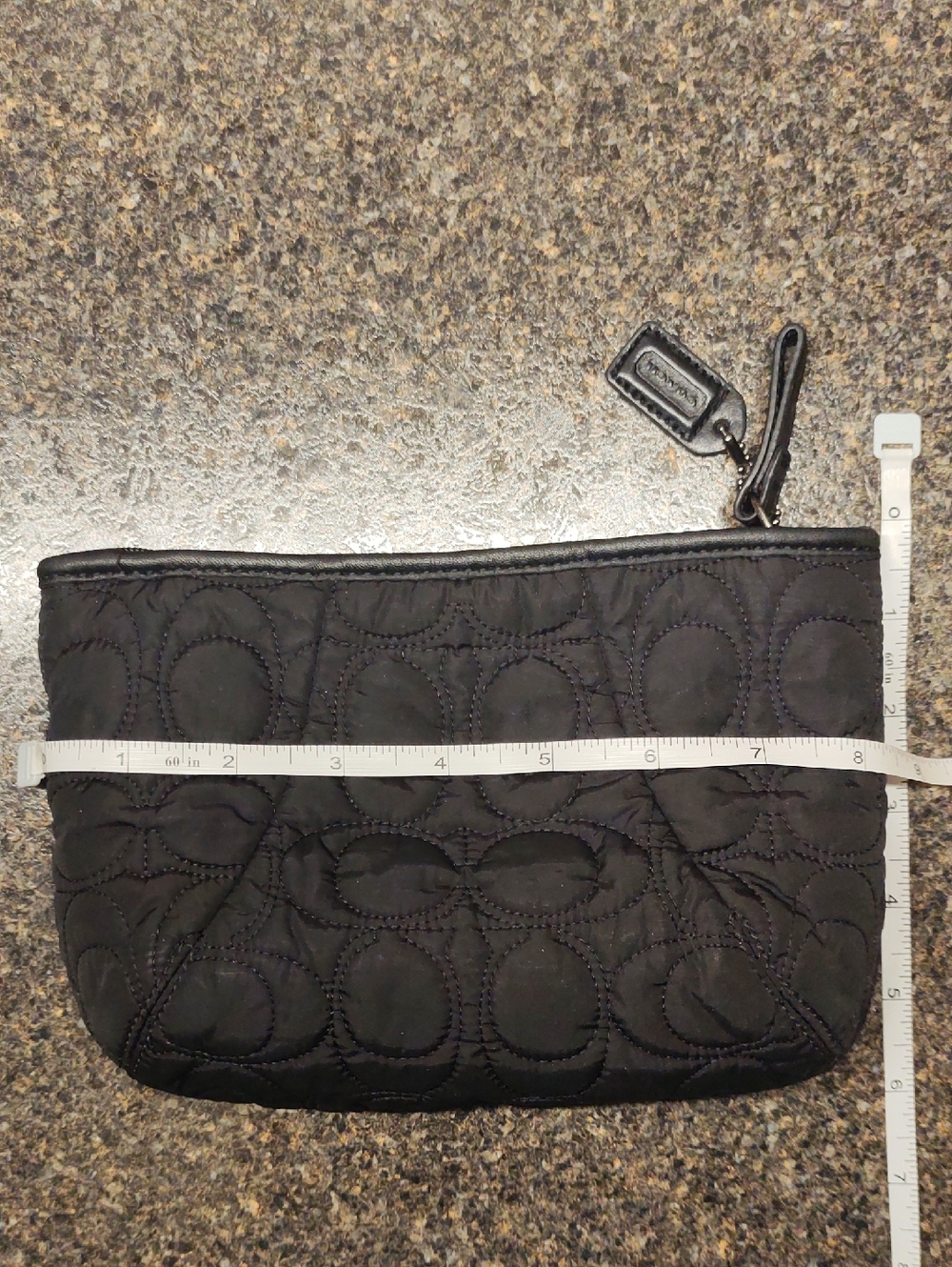 Coach Black Quilted Cosmetic Pouch - Picture 11 of 14